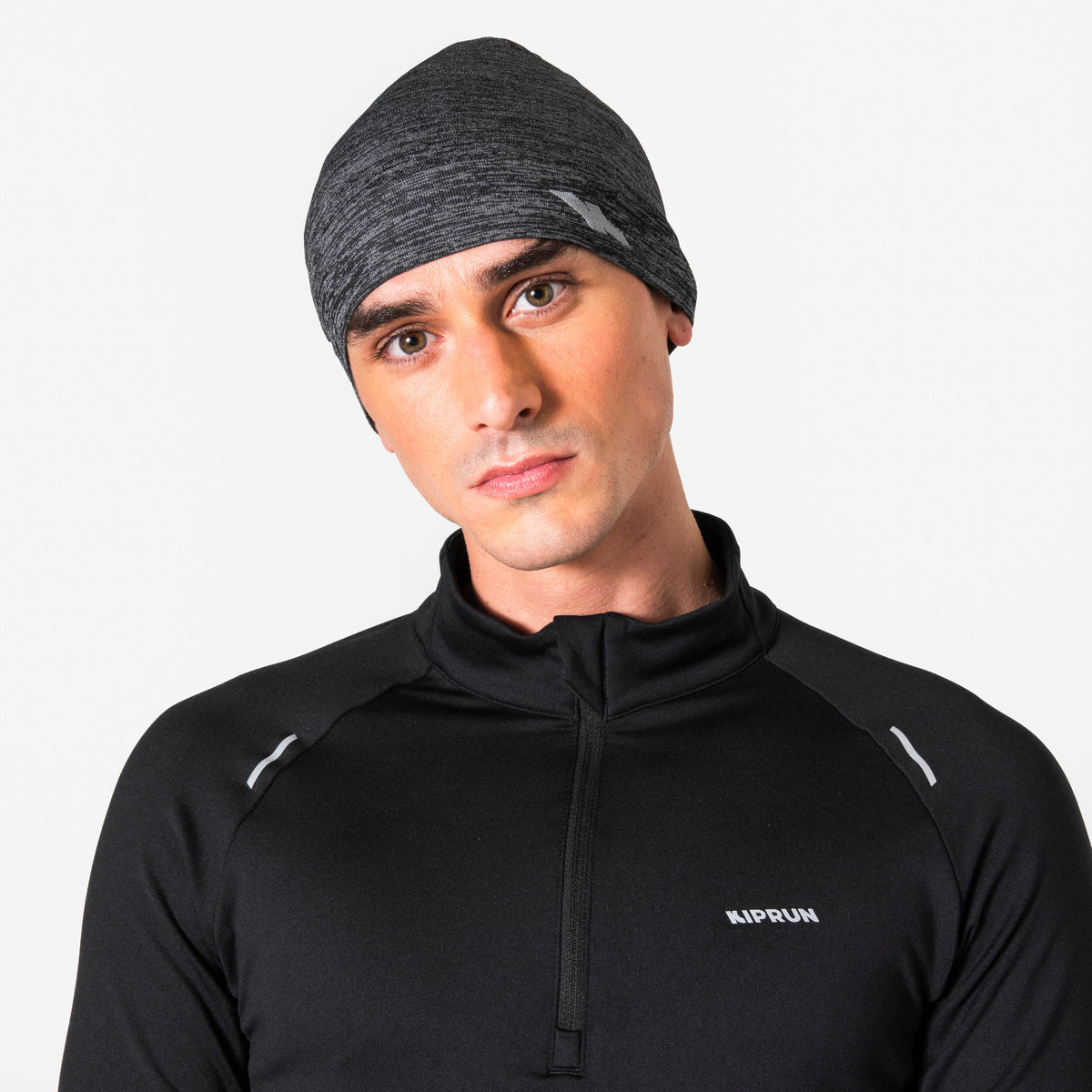 RUNNING SEAMLESS BEANIE GREY CHINé