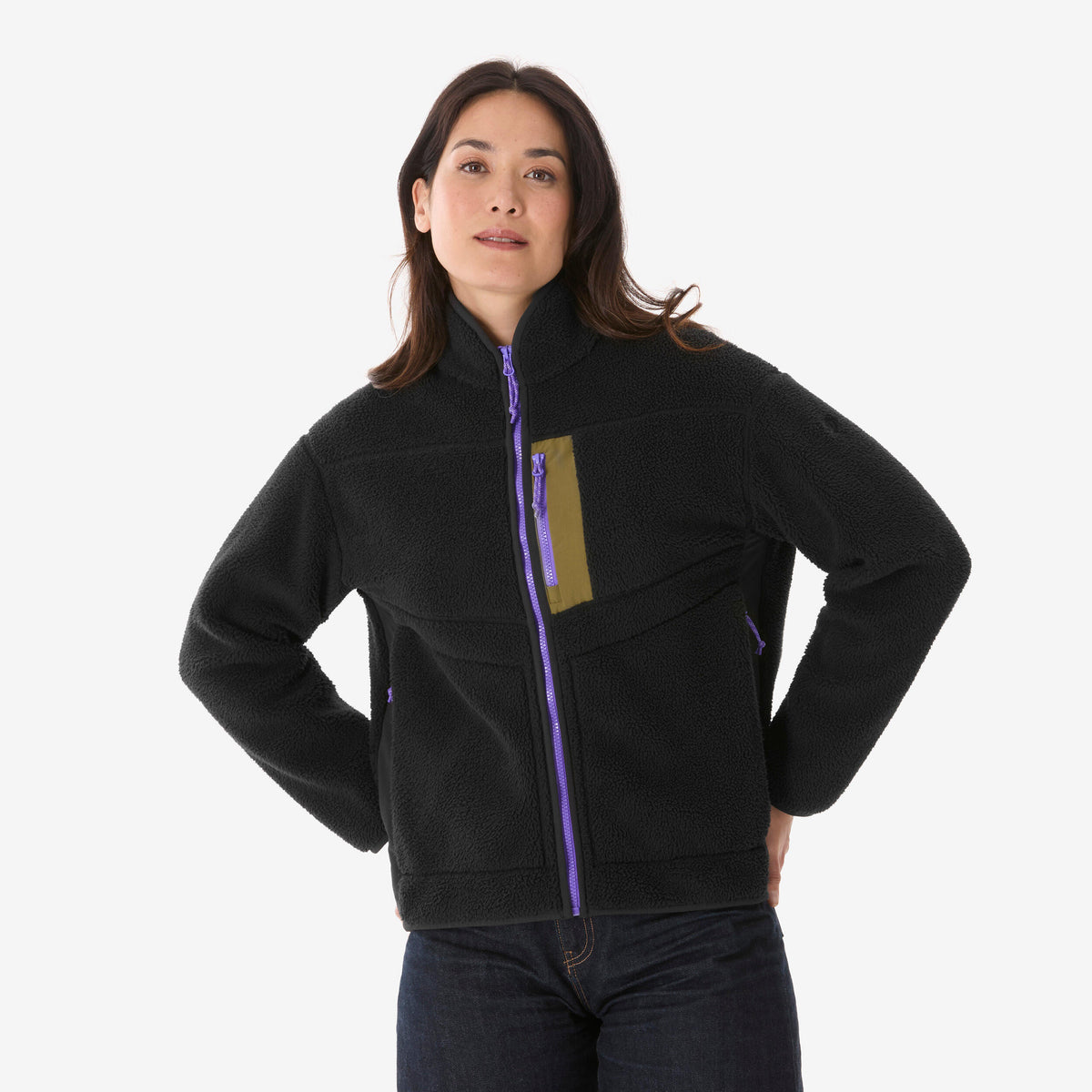 FLEECE MH 500 SHERPA W BLACK PURPLE