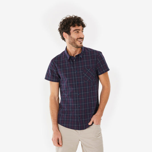 Men's hiking shirt, NH100 SS - Blue