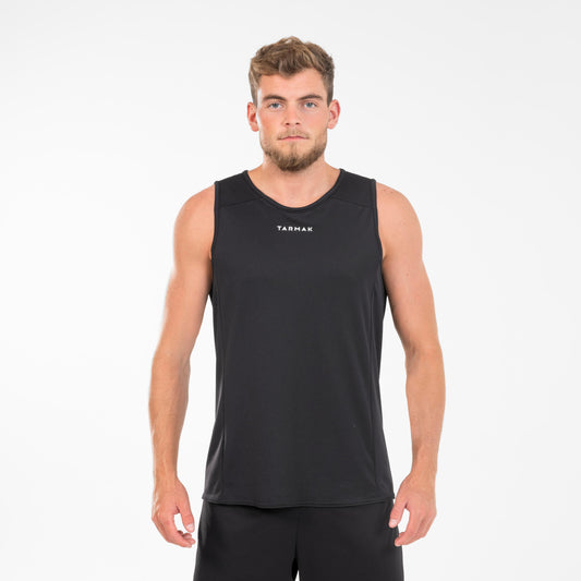 Adult Sleeveless Basketball Jersey T100 - Black