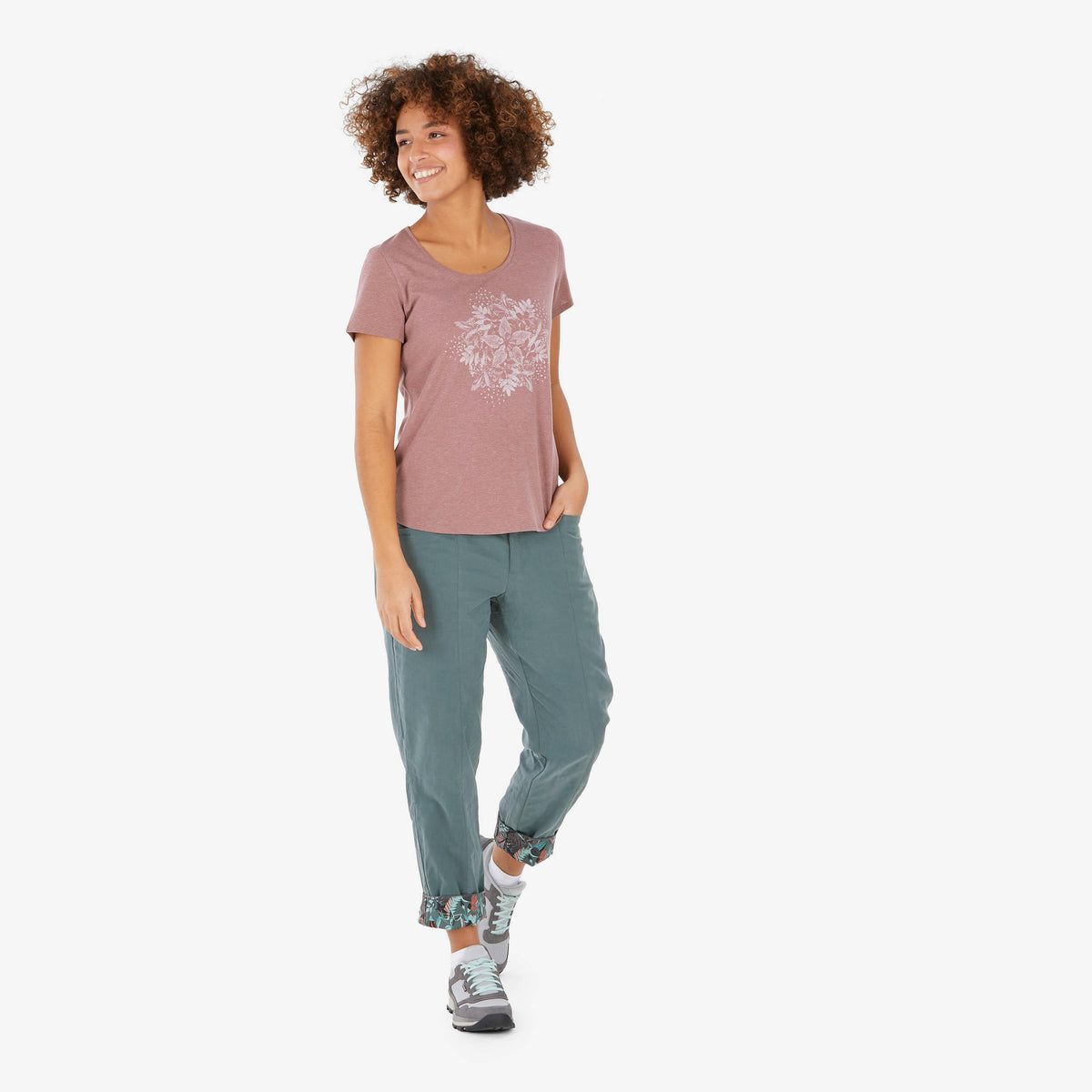 PANTS LINEN NH500 W GREEN