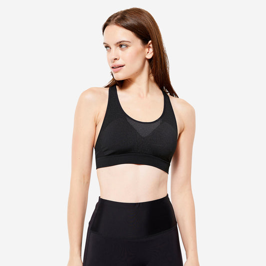 SPORTSBRA FIRST MID SUP BLACK