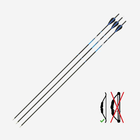 Carbon Archery Arrows for Recurve Bow Tri-Pack Club 500