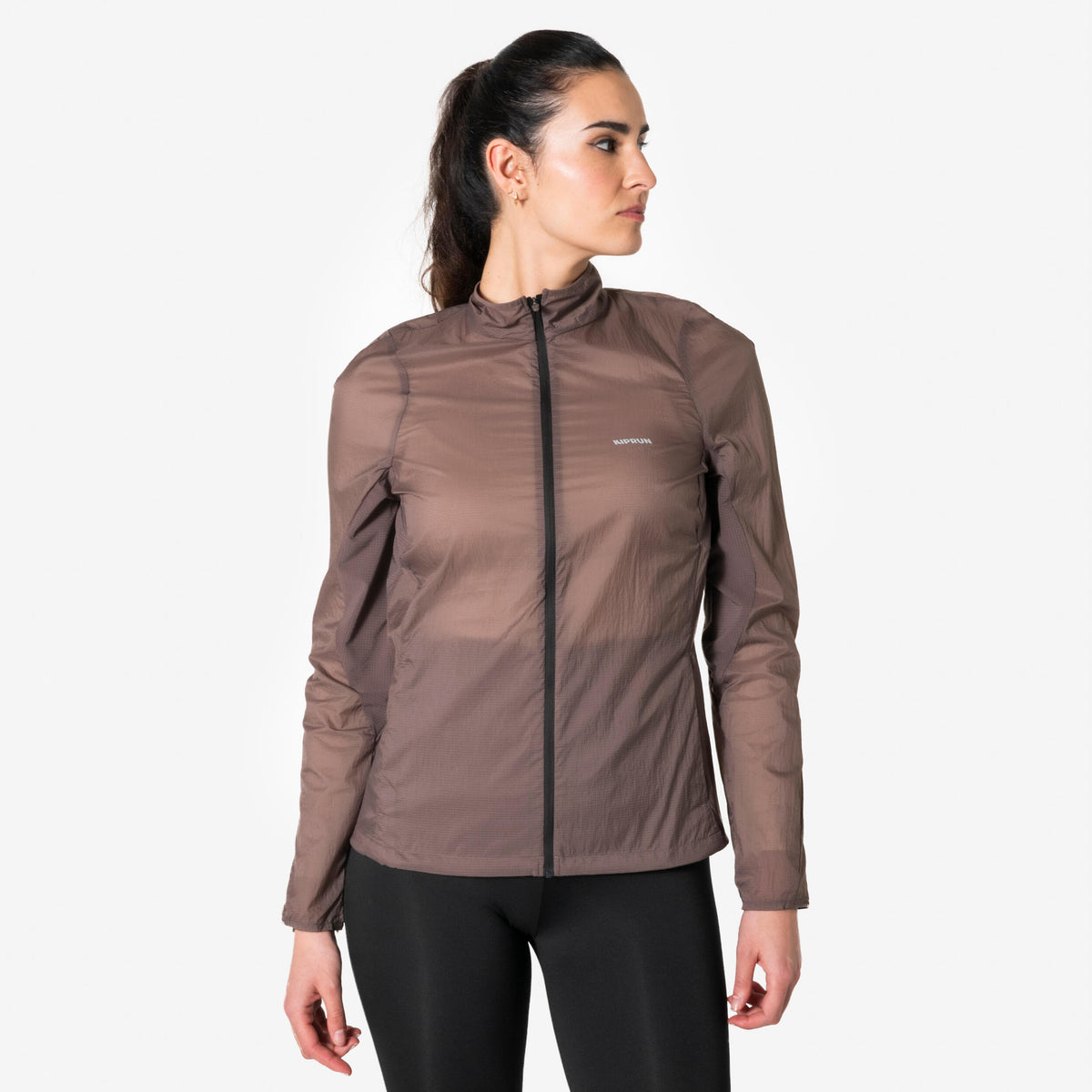 JKT RUN WIND 500 W BROWN K10A