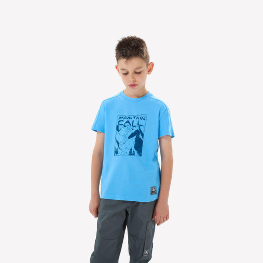 Kids' hiking T-shirt, 7-15 years, NH100 - Blue