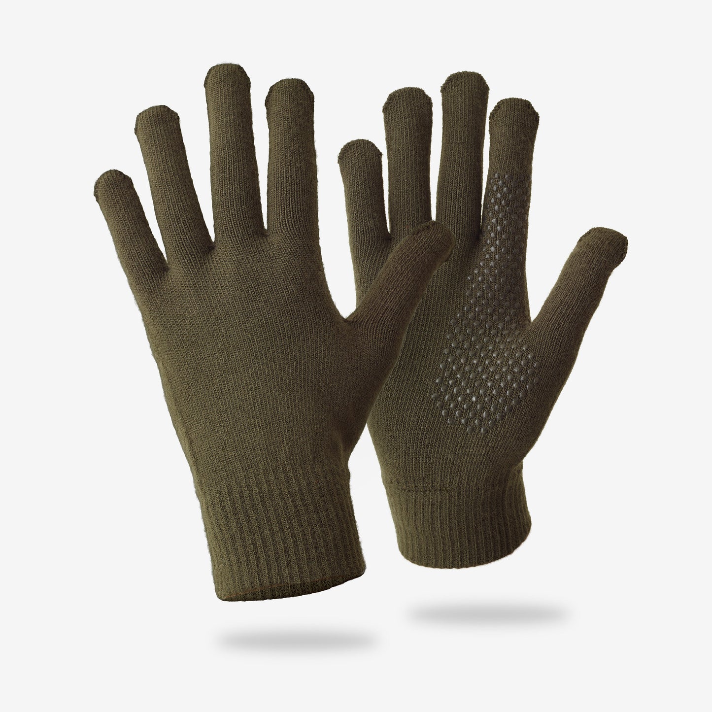 KNIT GLOVES 100 GREEN
