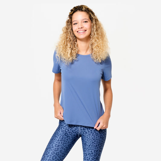 Women's Fitness Short-Sleeved T-Shirt - Comet Blue