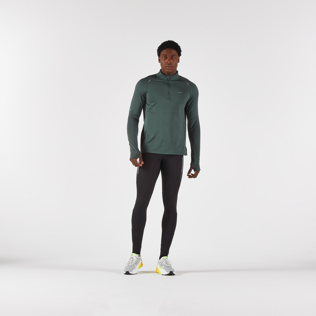 LS TS 1/2 ZIP RUN 500 WARM GREEN K23A