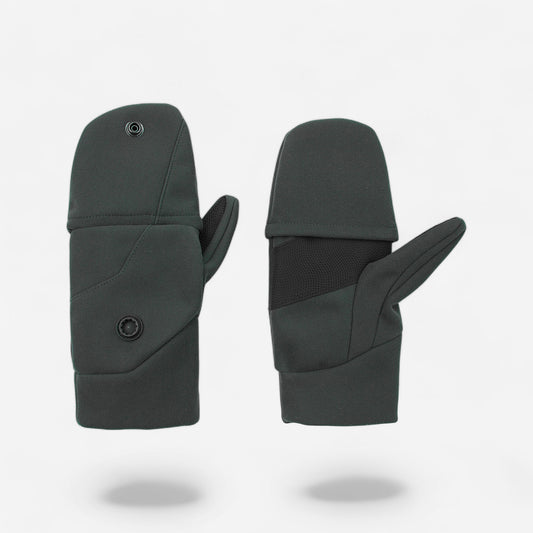 WARM SOFTSHELL MITTENS 500 GREEN