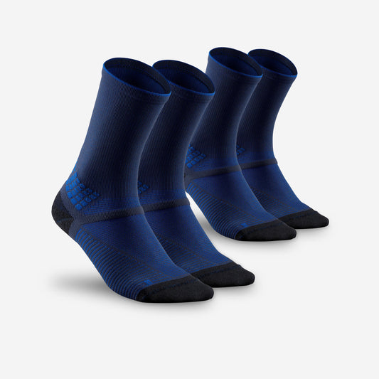 Hiking socks - Hike 500 High Blue x2 pairs