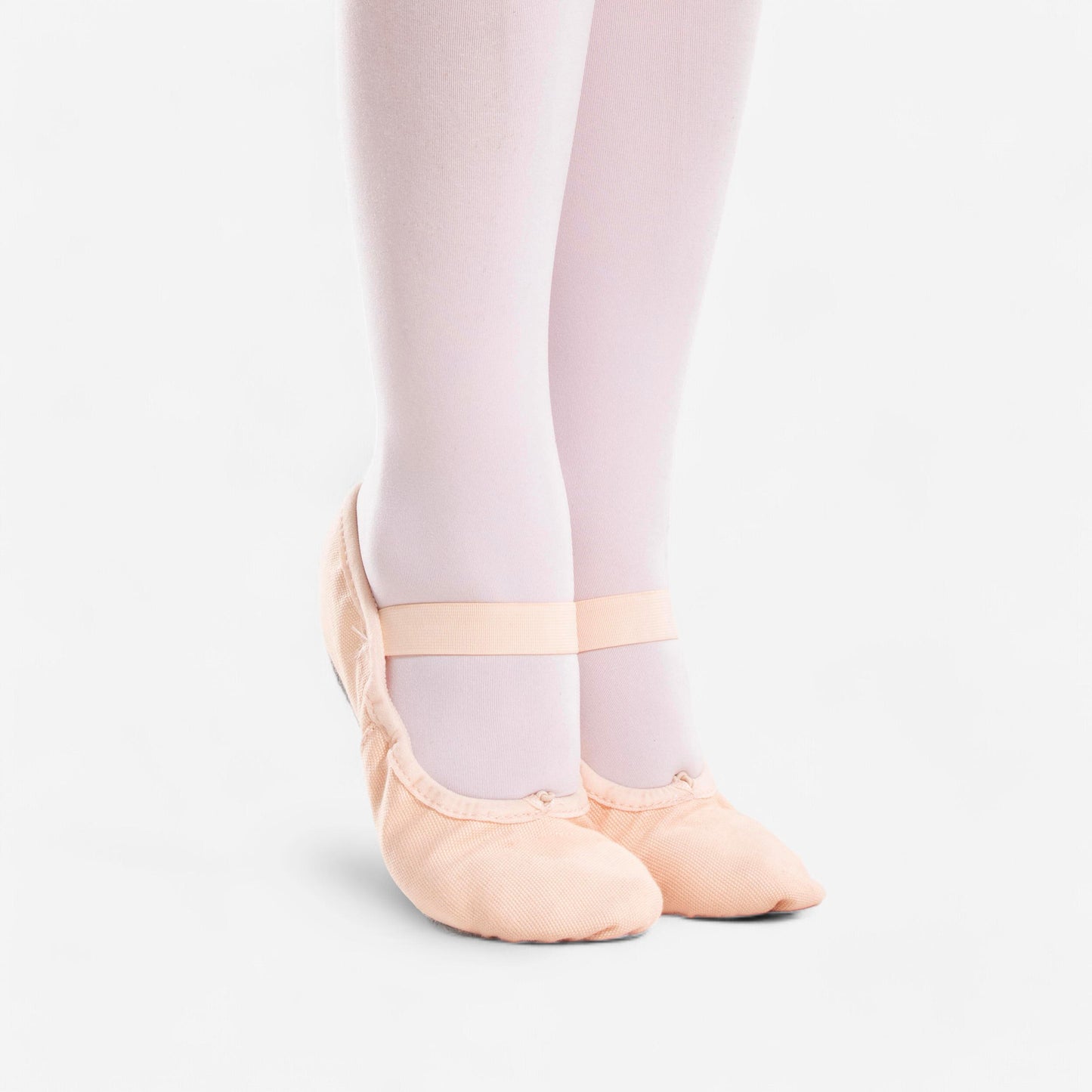 Ballet Full Sole Demi-Pointe Canvas Shoes Sizes 8C to 7 - Salmon