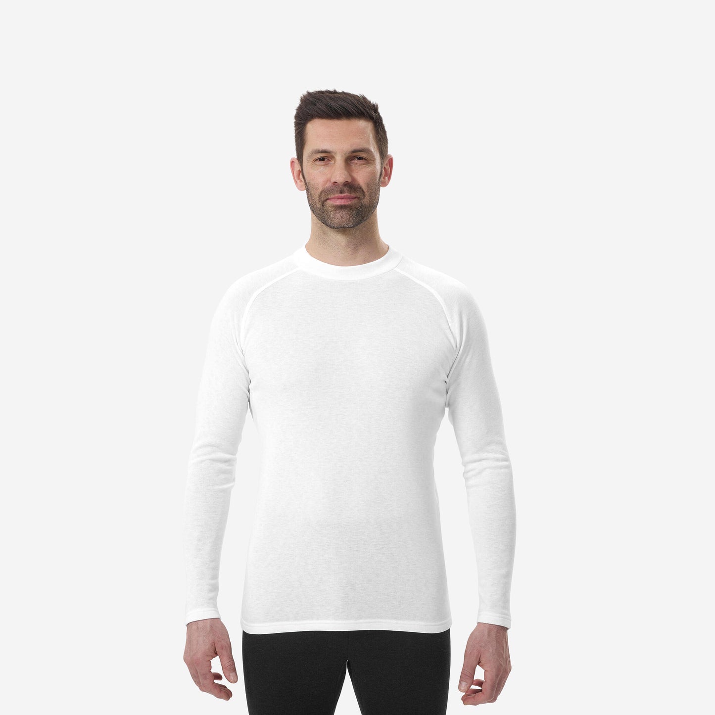 Men's Warm, Comfortable Thermal Skiing Base Layer 100 - White