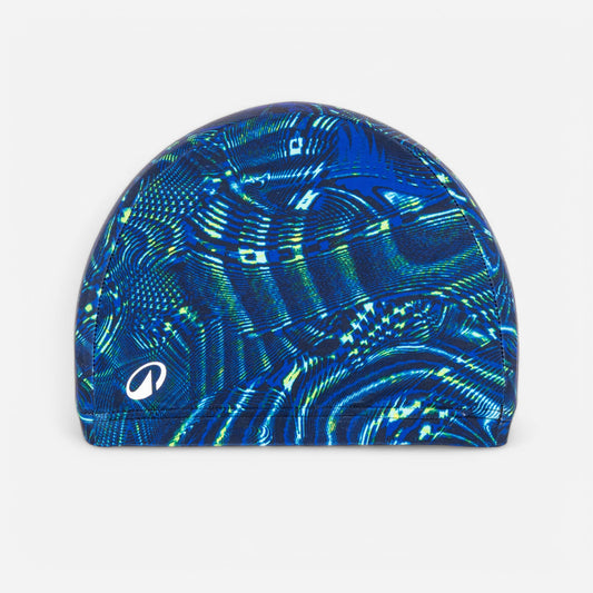 MESH CAP L PRINT IRI BLUE