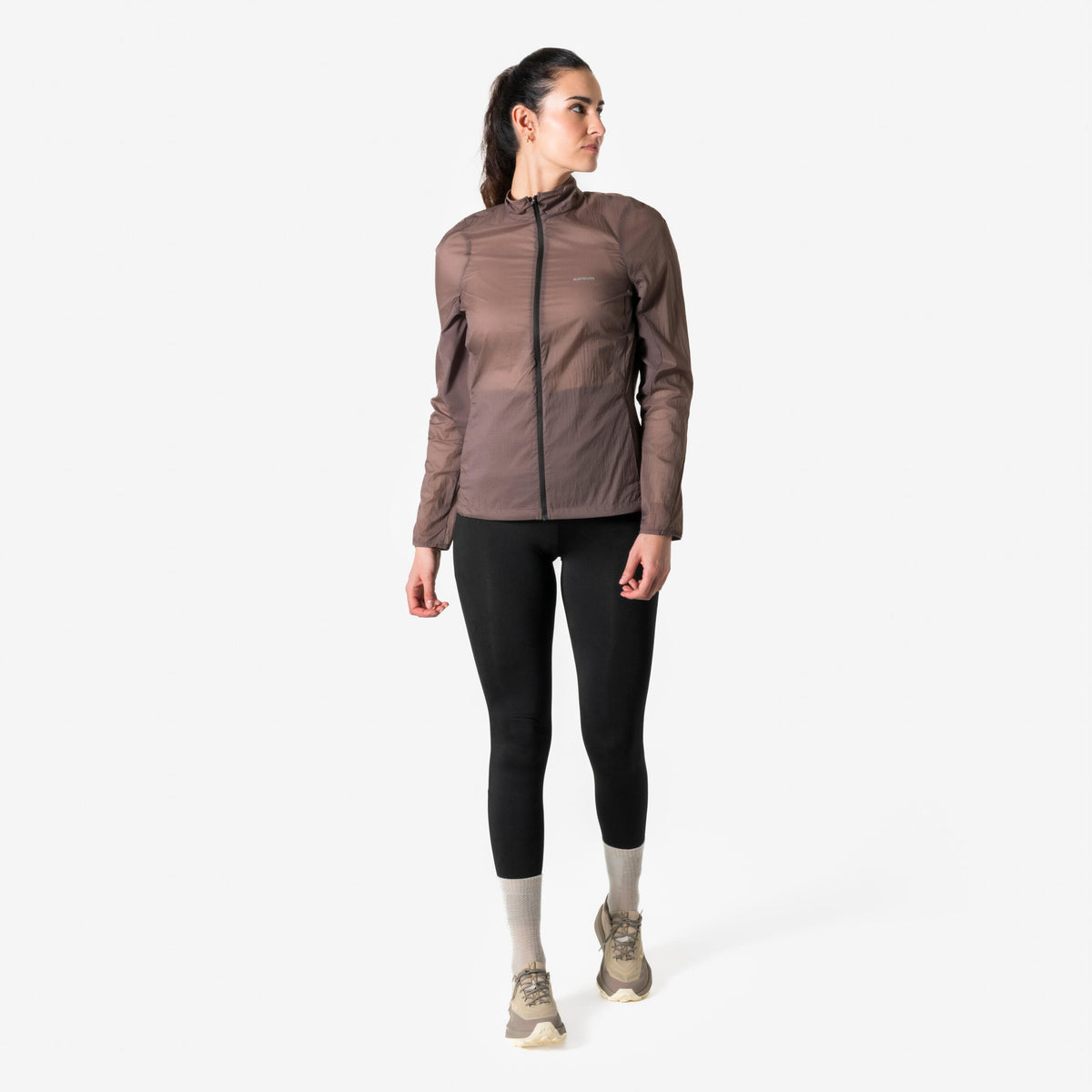 JKT RUN WIND 500 W BROWN K10A
