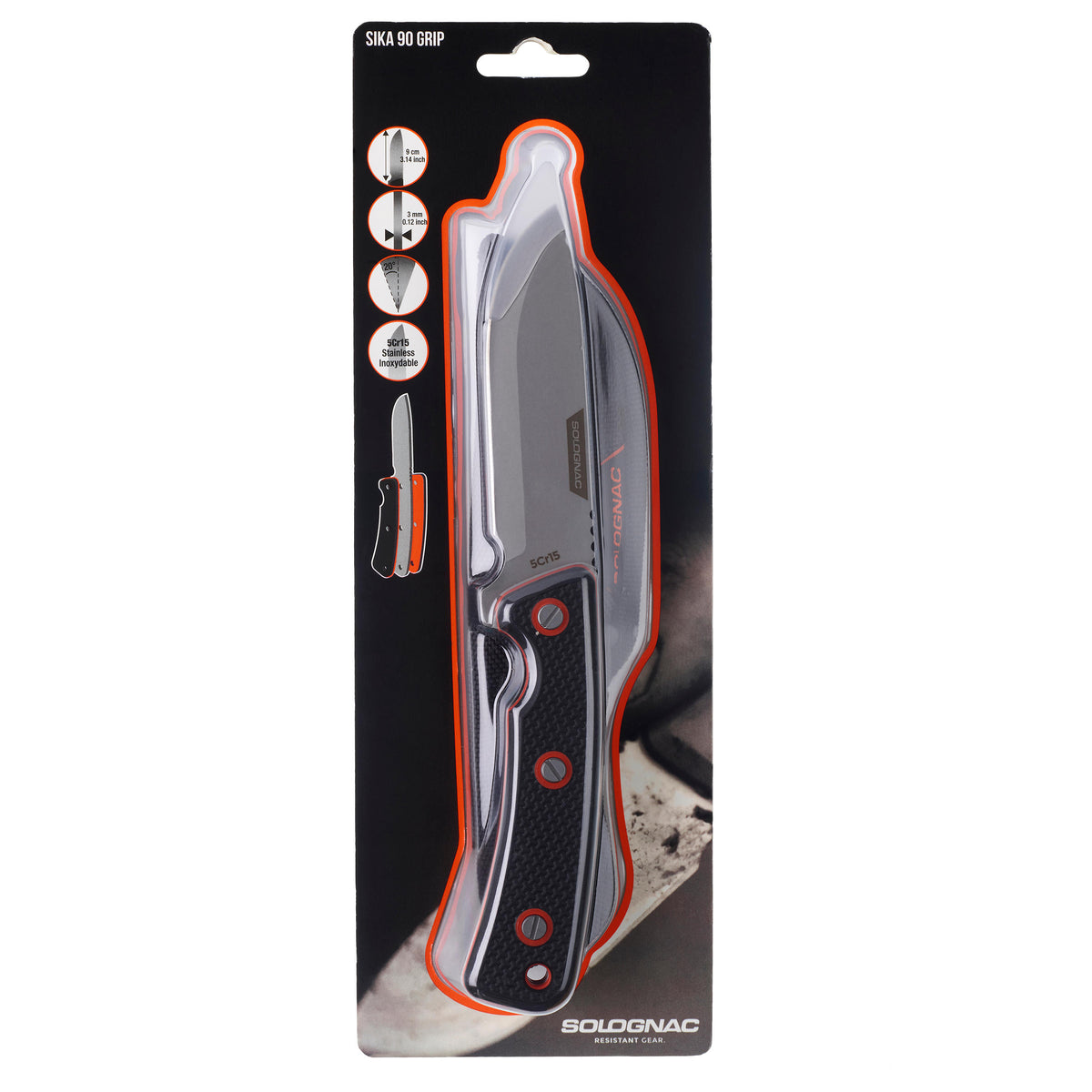 FIXED KNIFE SIKA 90 BLACK