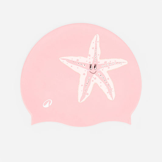 SILICONE CAP PRINT STARFISH PINK