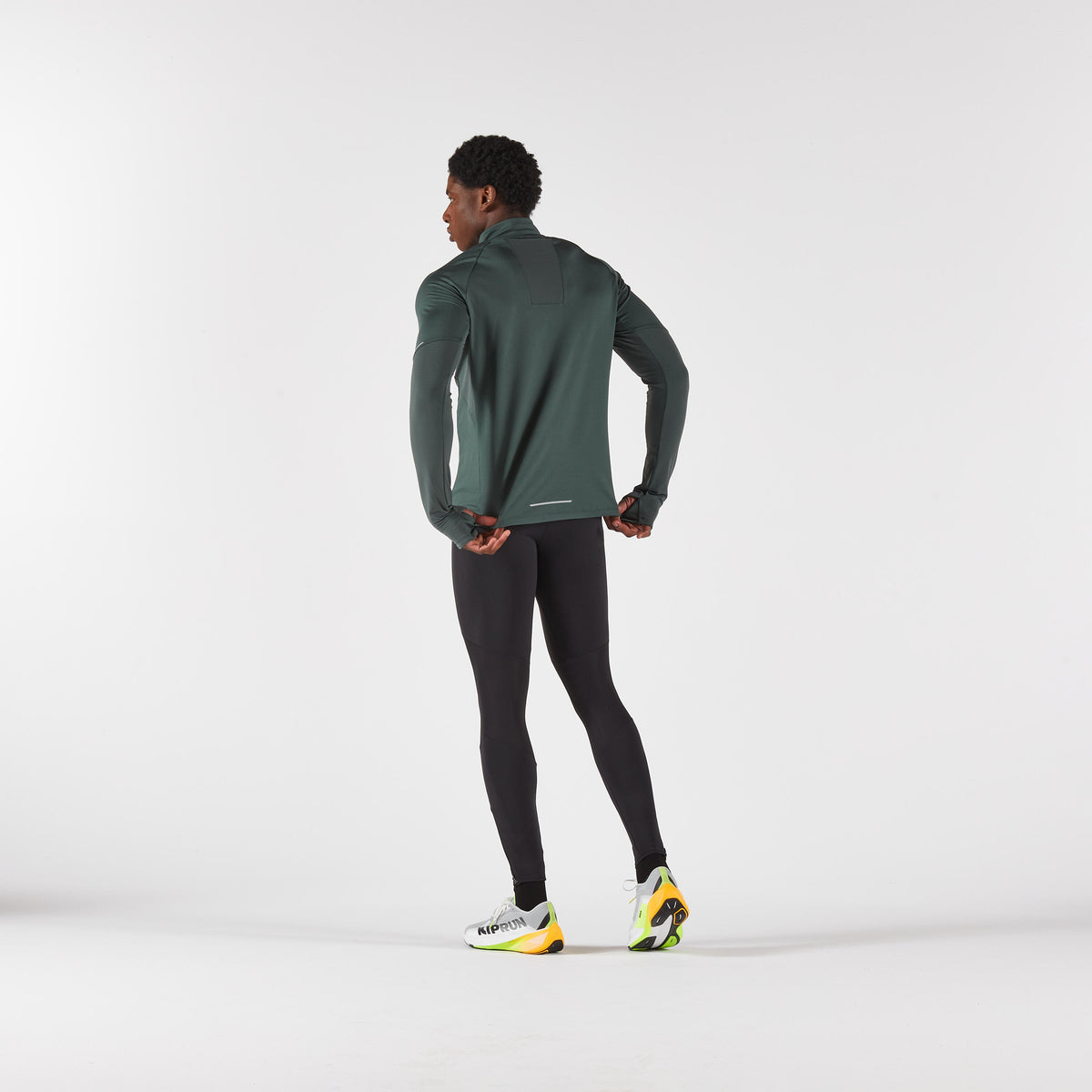 LS TS 1/2 ZIP RUN 500 WARM GREEN K23A