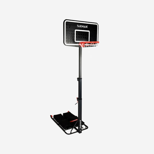 Folding Basketball Hoop - Adjustable Up To 3.05m In Black/White
