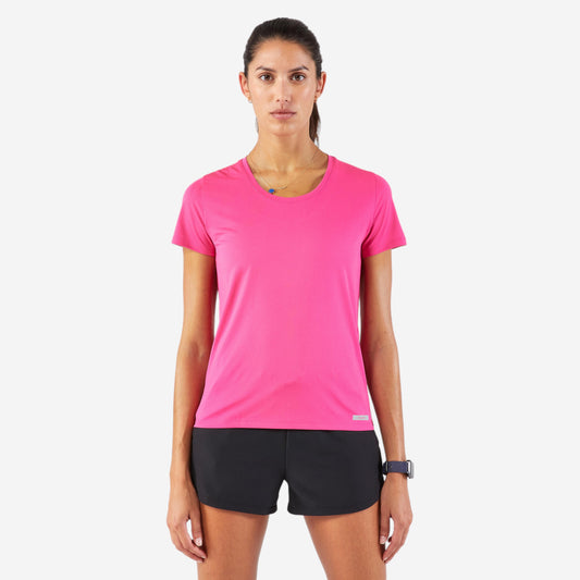 Women's Running T-Shirt Pink - Run 100