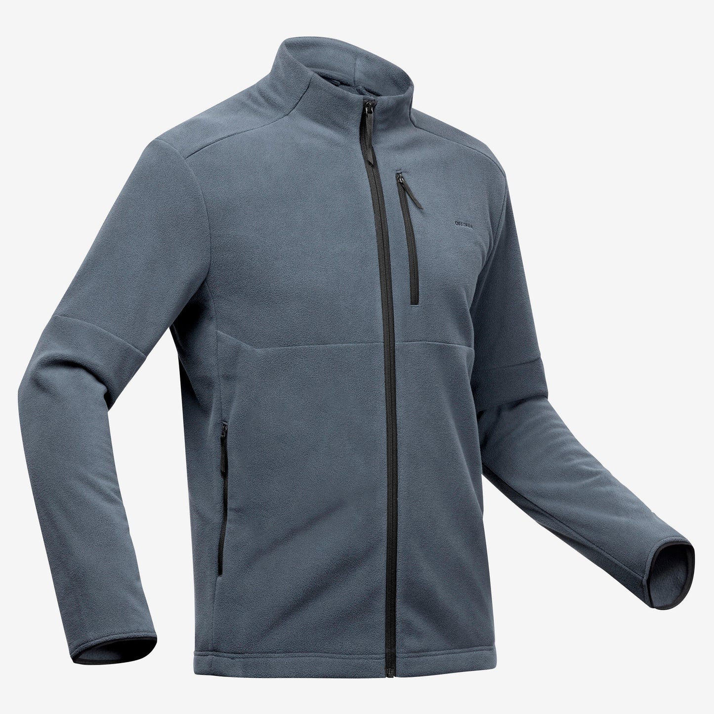 Men's mountain hiking fleece jacket, MH500 Full Zip - Grey