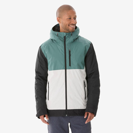 WARM JACKET NH500 M GREEN BEIGE