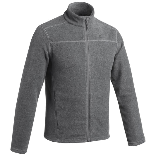 Men's Mountain Walking Full-zip Fleece MH100 - Grey