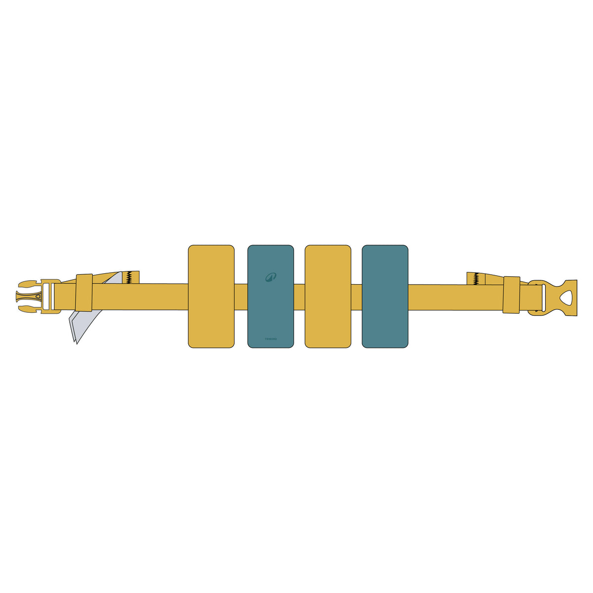 SWIMMING BELT YELLOW BLUE