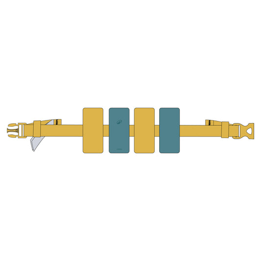 SWIMMING BELT YELLOW BLUE