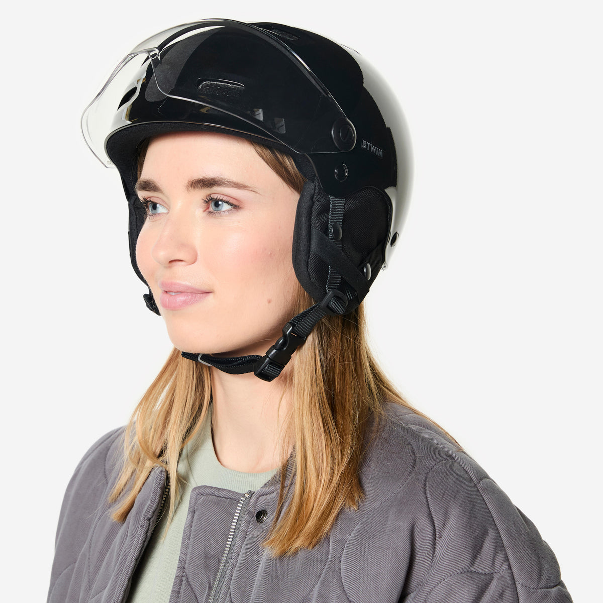 URBAN HELMET 580 BOWL VISOR GLOSSY BLACK