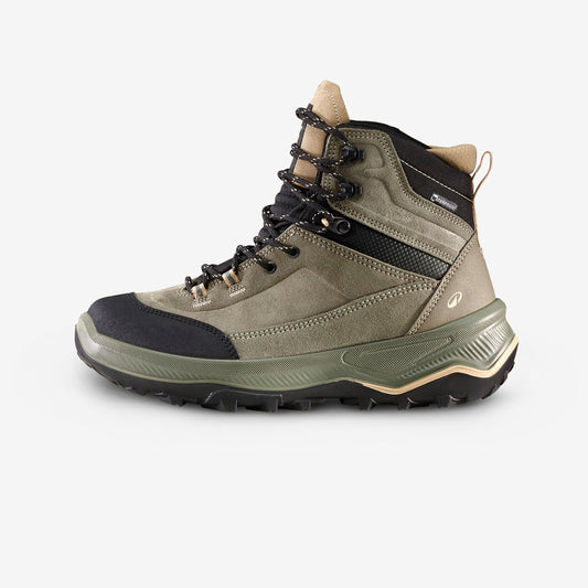 Women's waterproof leather trekking boots - MT100