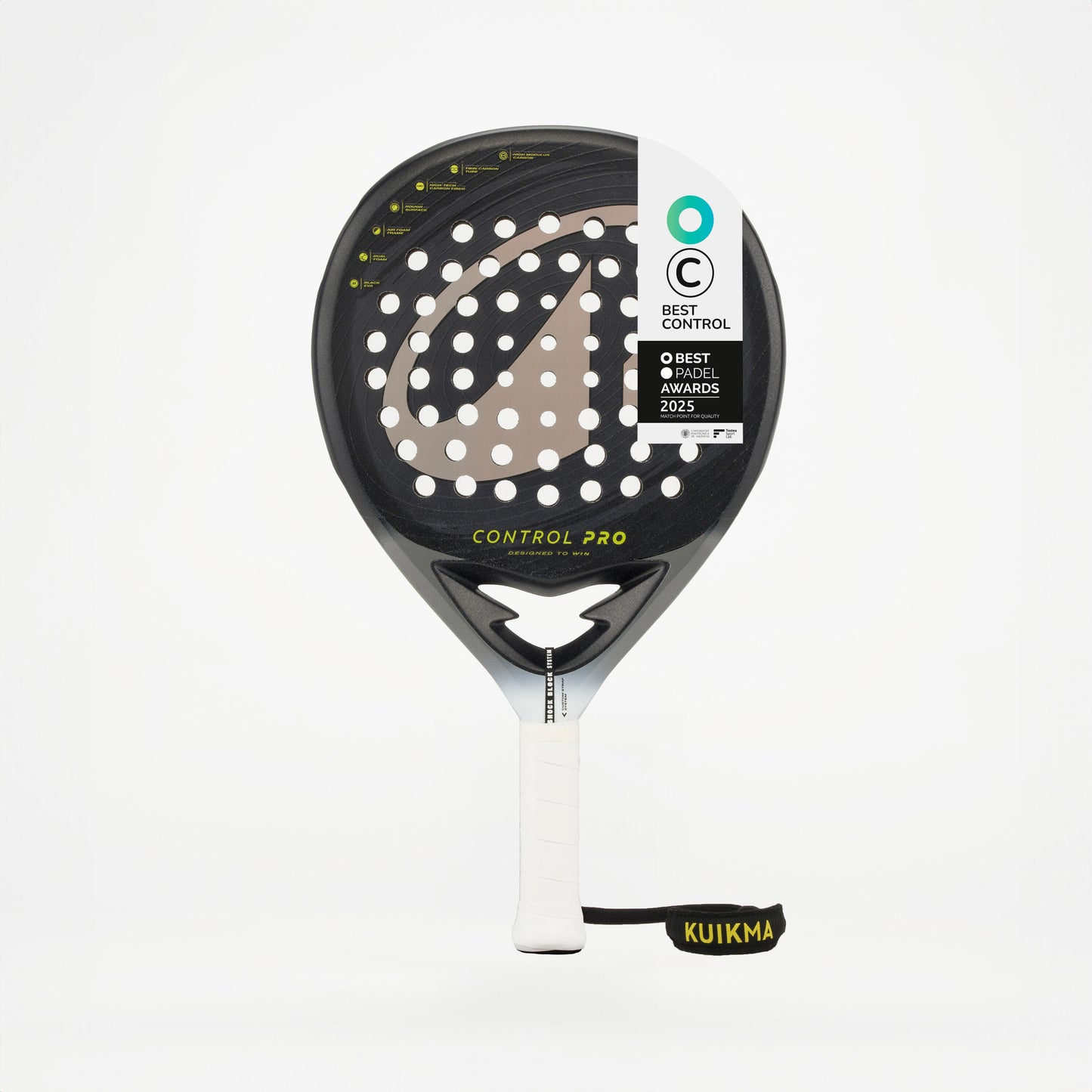 Adult Padel Racket Control Pro with Custom Strap System