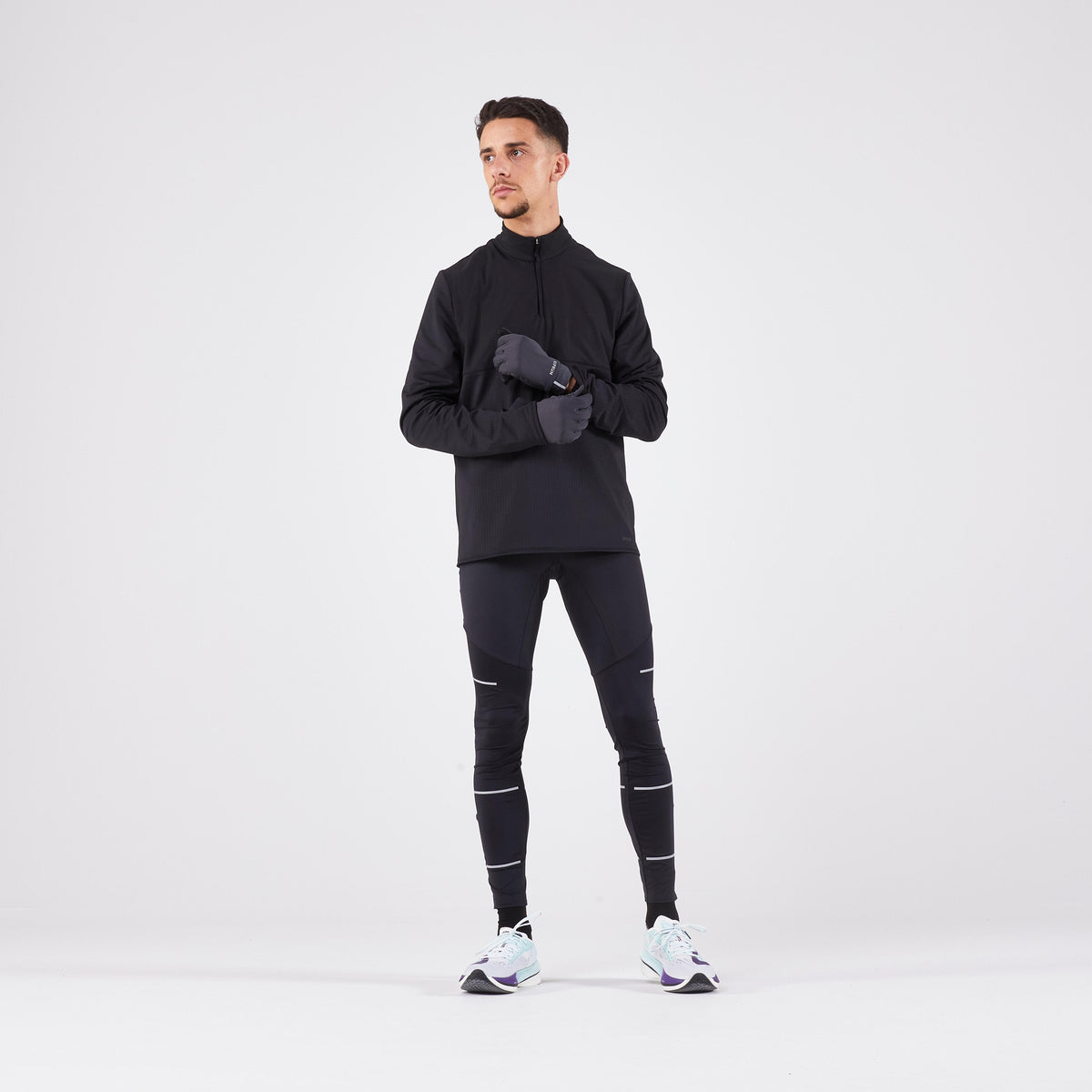 RUN GLOVES TOUCH SCREEN V2 BLACK N07A