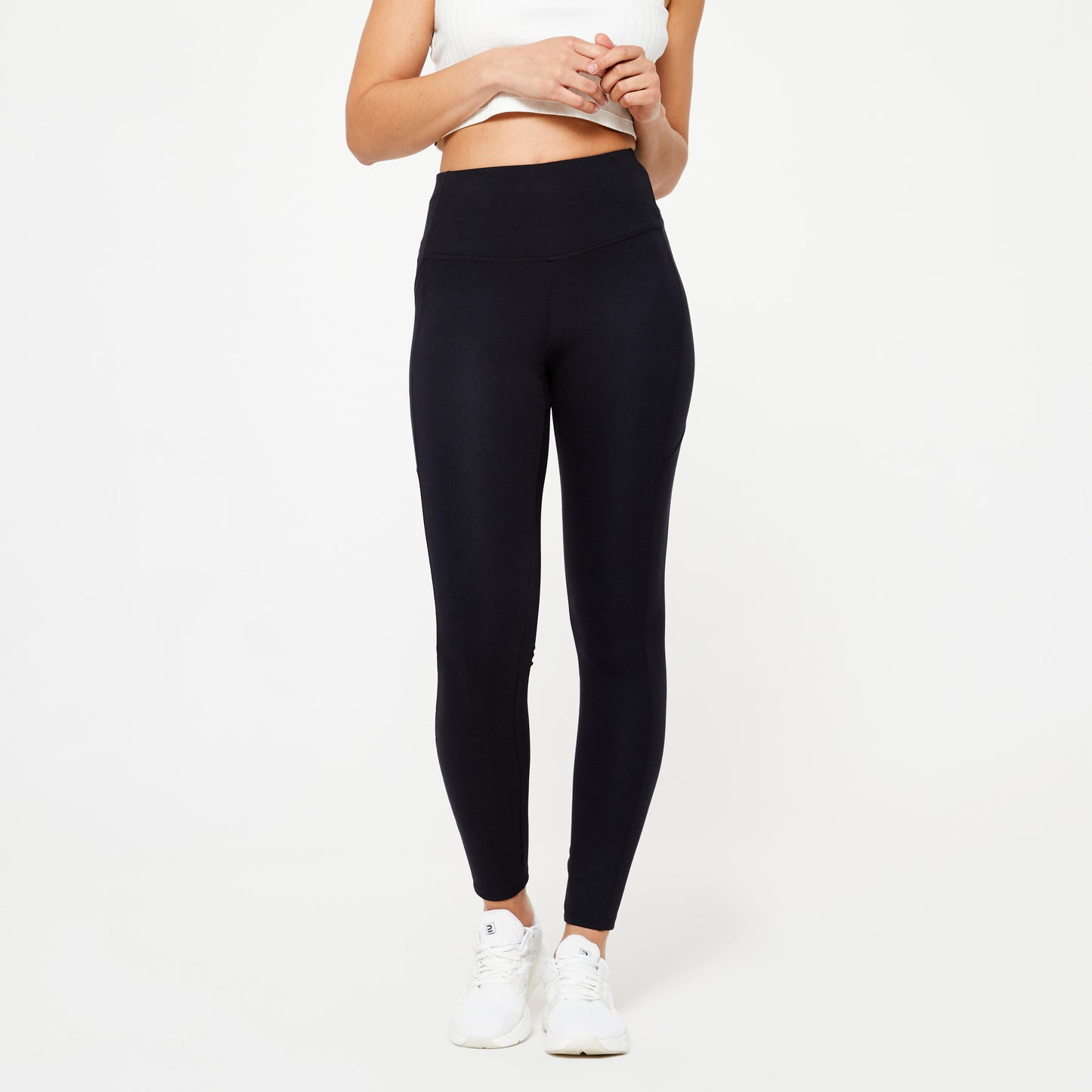 Women's High-Waisted Fitness Leggings - Black