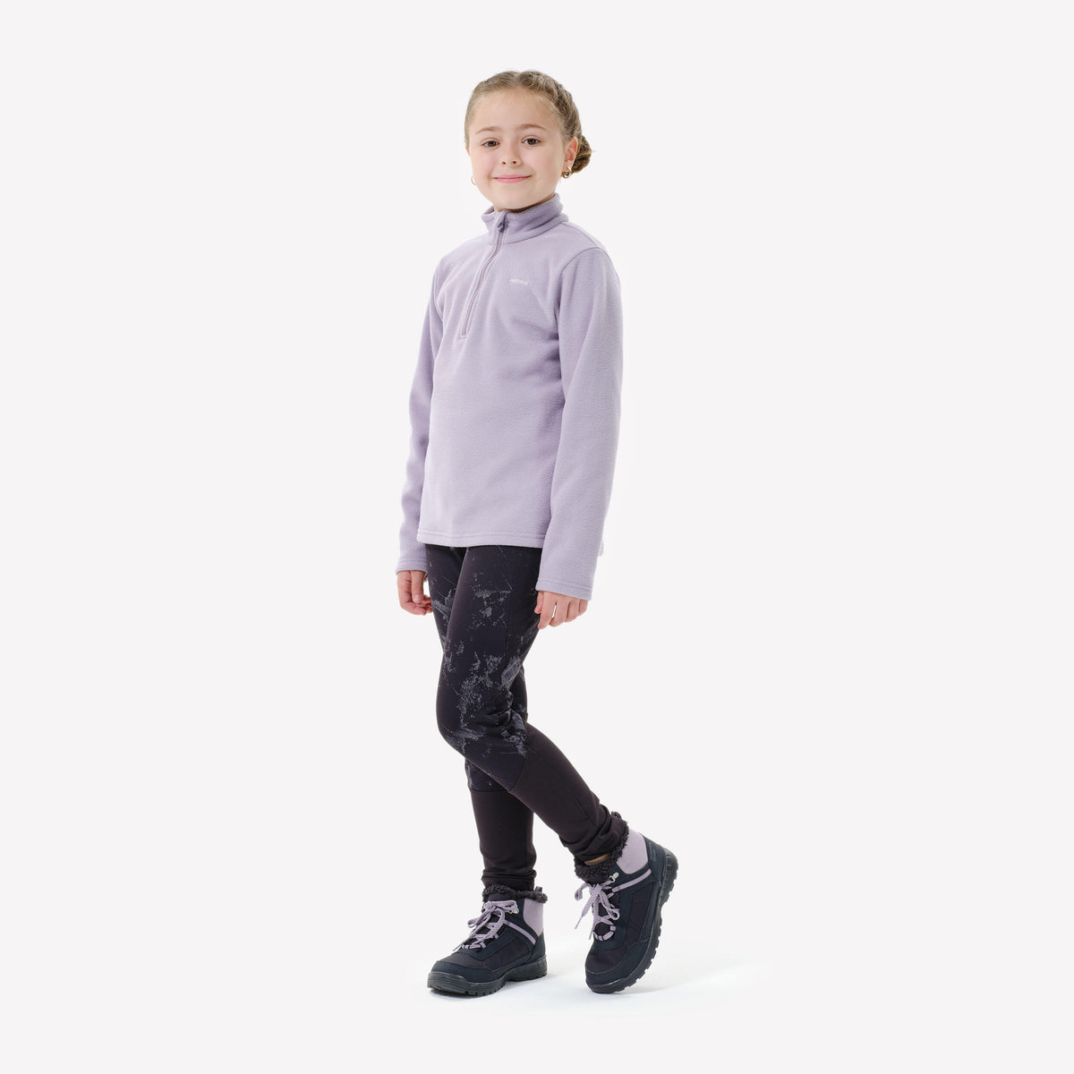 FLEECE MH100 1/2 ZIP TW PURPLE