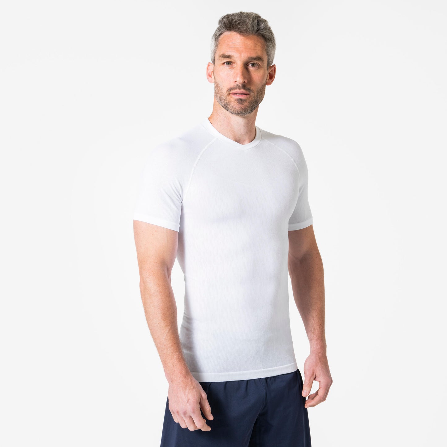 Adult Short-Sleeved Thermal Base Layer Top Keepdry - White
