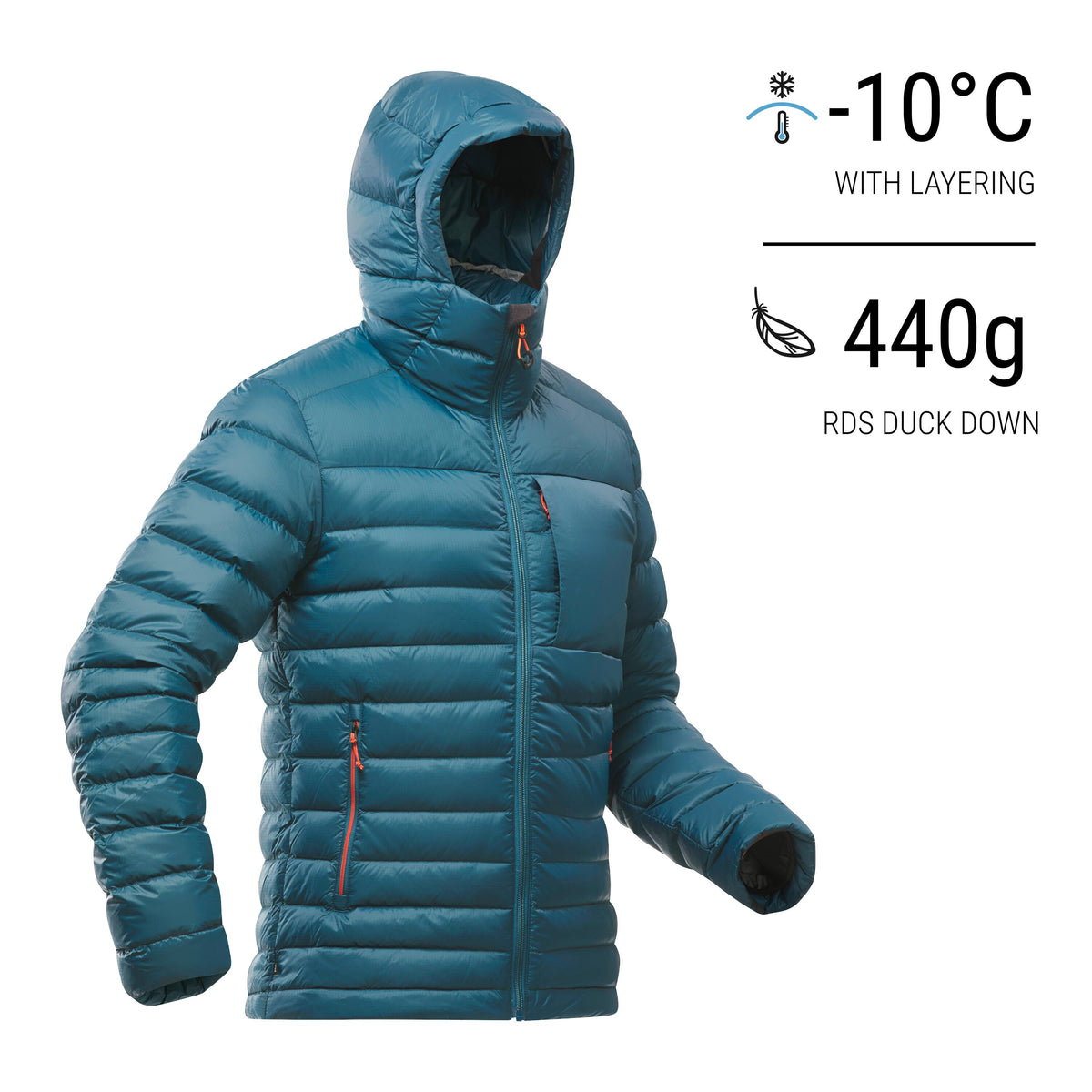 Down Hoody JKT MT500 M PetrolBlue