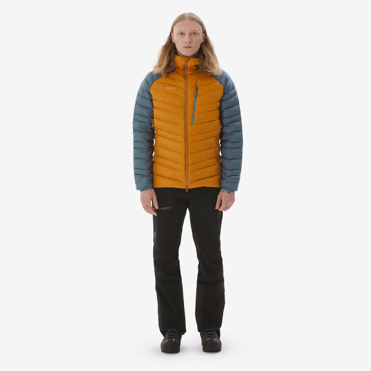 DOWNLIGHT JACKET MAN Ochre/Storm blue