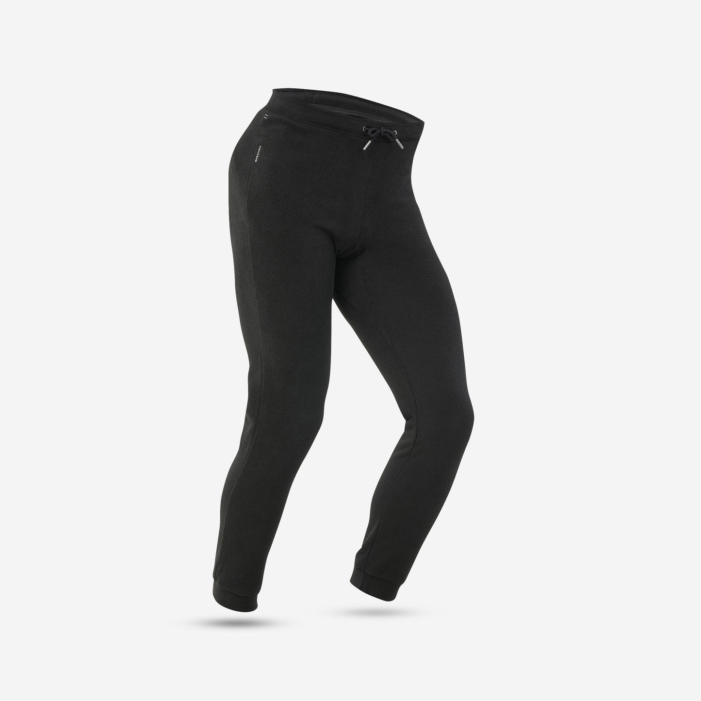 Men's fleece trekking tights, MT100 - Black