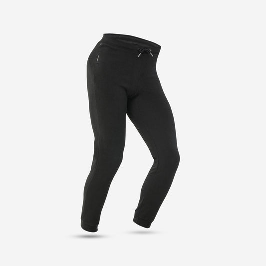 Men's fleece trekking tights, MT100 - Black