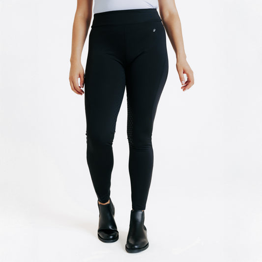 Women's Full Grip Horse Riding Leggings 500 - Black