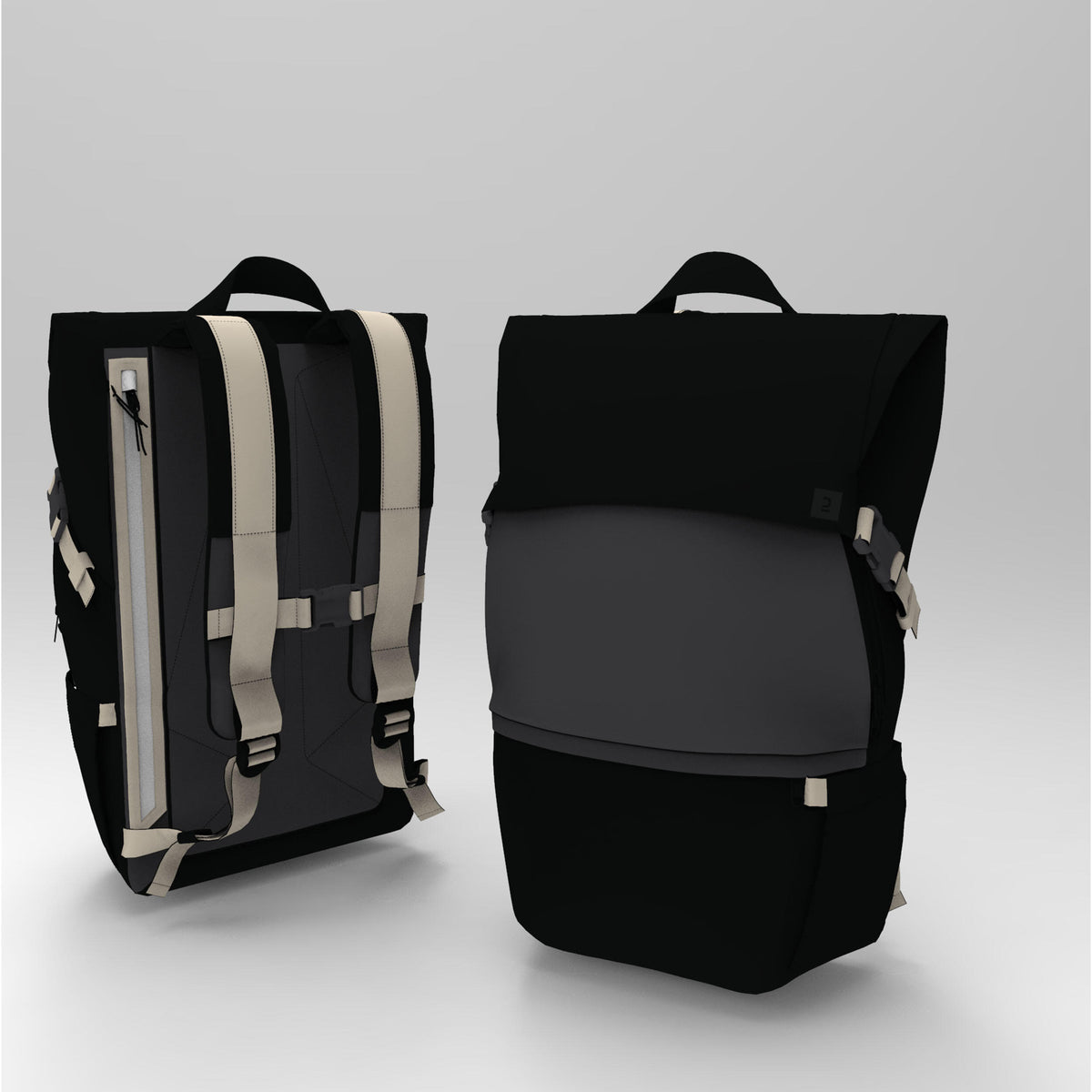 backpack URBAN Black beige 25L