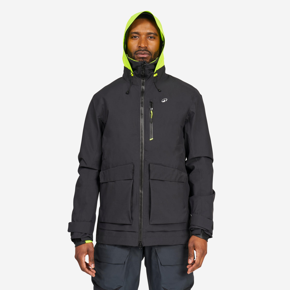 Quarter Jacket Sailing 500M Black Yellow