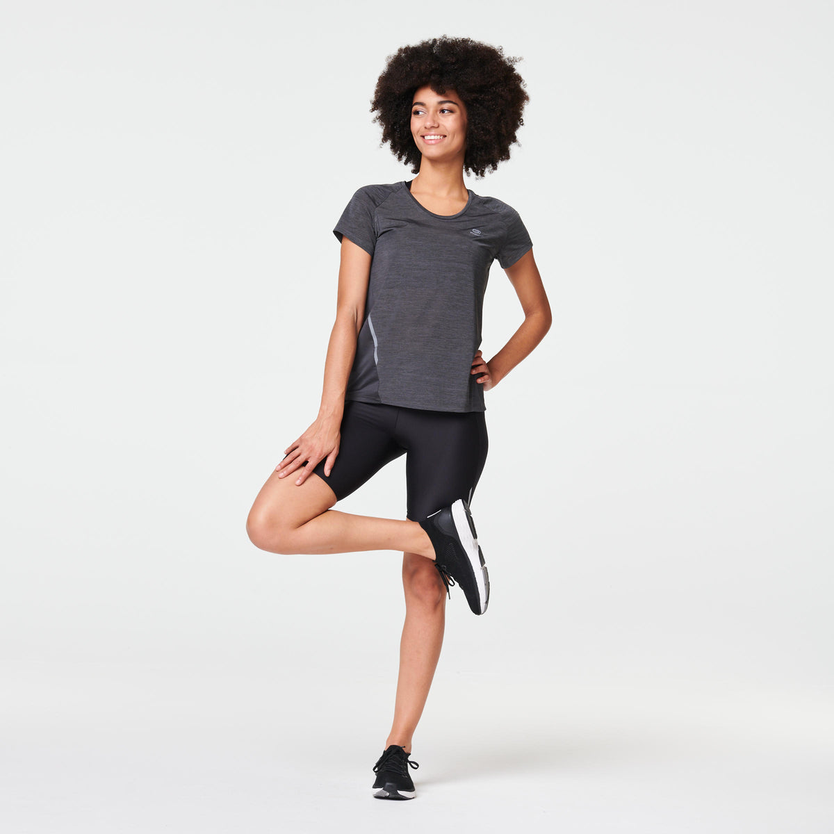 SHORT TIGHT RUN DRY W Black
