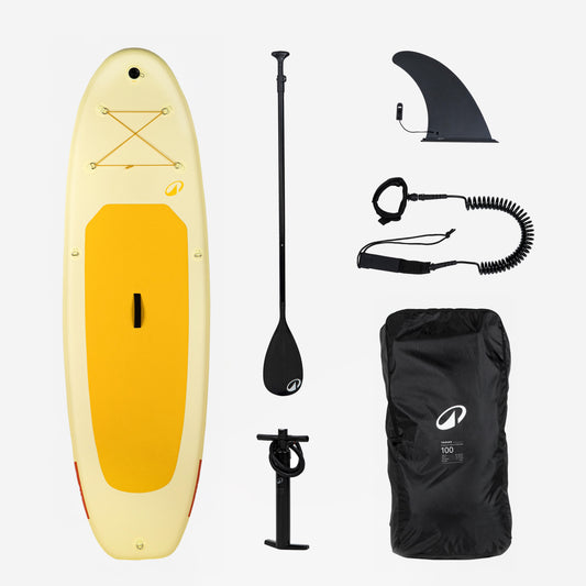 Inflatable stand-up paddleboard pack 9'6, 1 person (up to 80 kg) - 100 Yellow