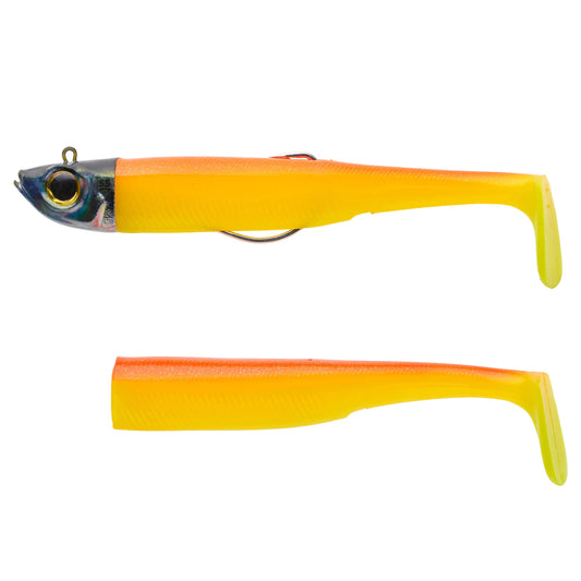 Sea fishing Texas anchovy shad supple lures KIT ANCHO 150 55 g - orange
