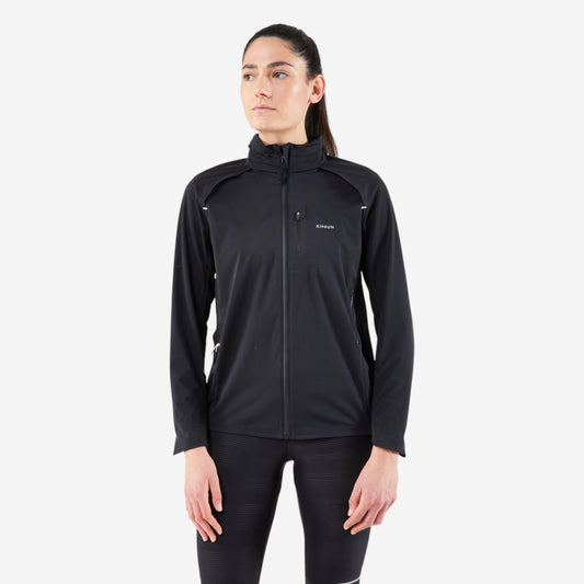 Women's Running Warm Jacket KIPRUN Run 900 Warm Regul-Black