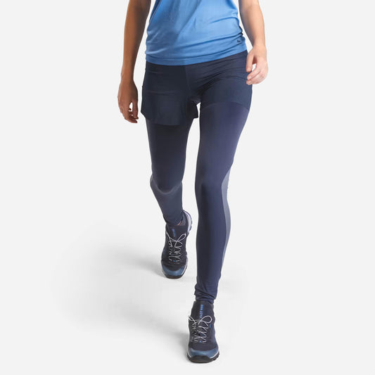 Women's ultra-light short leggings - fast hiking - FH900 Blue
