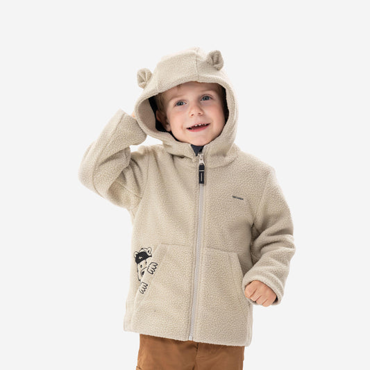 Kids' Sherpa Fleece Jacket NH500 - 2-6 years - Beige
