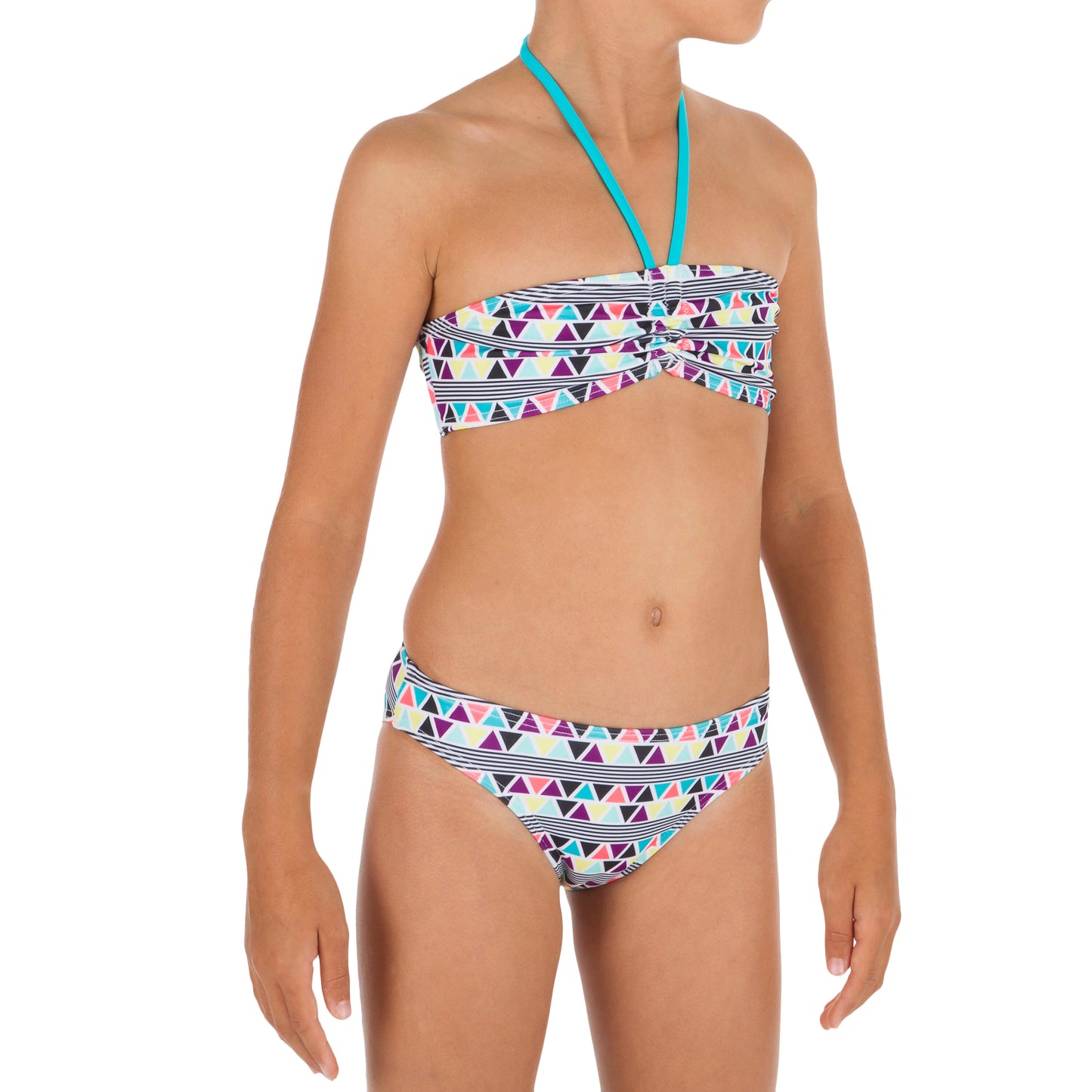 Lali Girls' Two-Piece Bandeau Swimsuit - Lima White