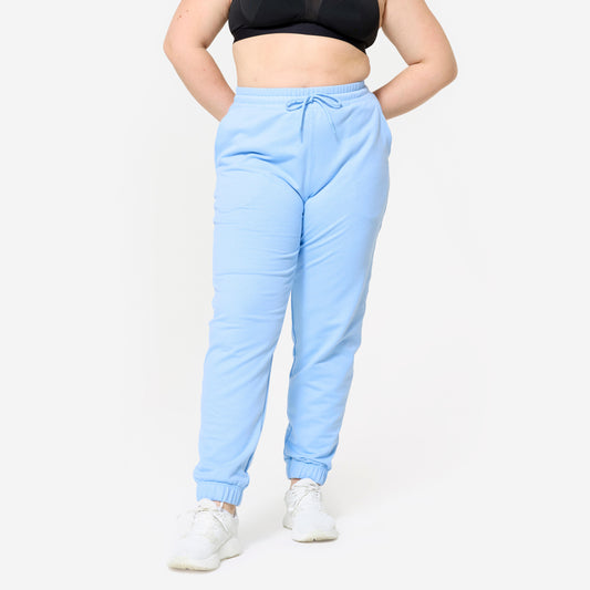 Women's Cotton Jogging Bottoms - Blue